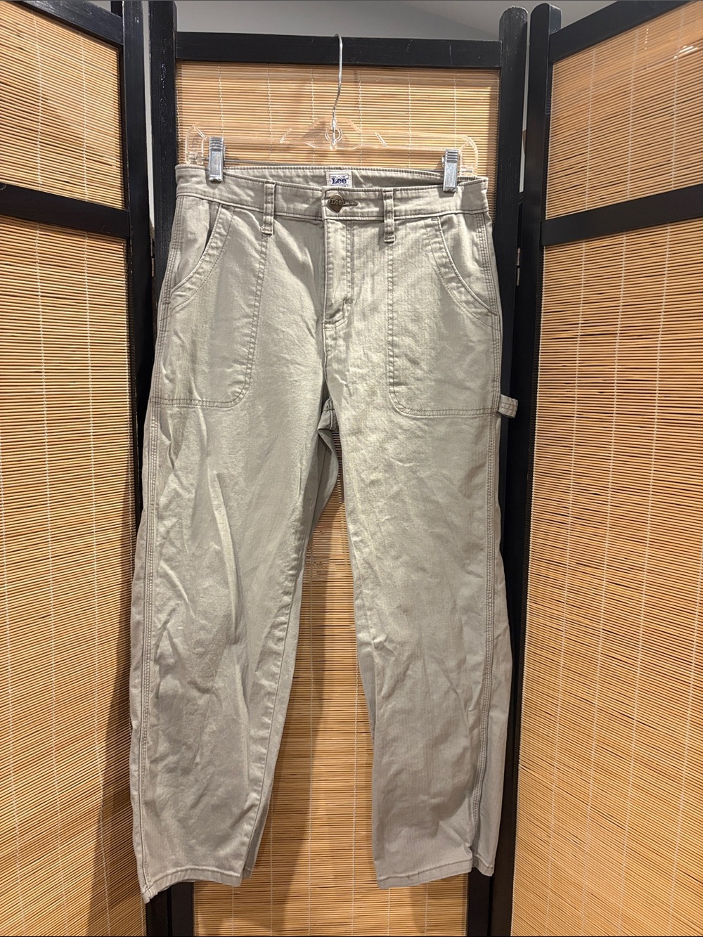 Lee Light Gray Cargo Carpenter Pants